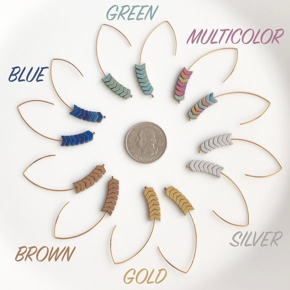 NEW "Merida" Stone Earrings (gold) - Picture 7 of 8